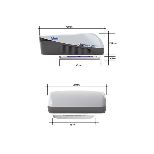 Telair Clima e-VAN 3 5400H dakairco met warmtepomp