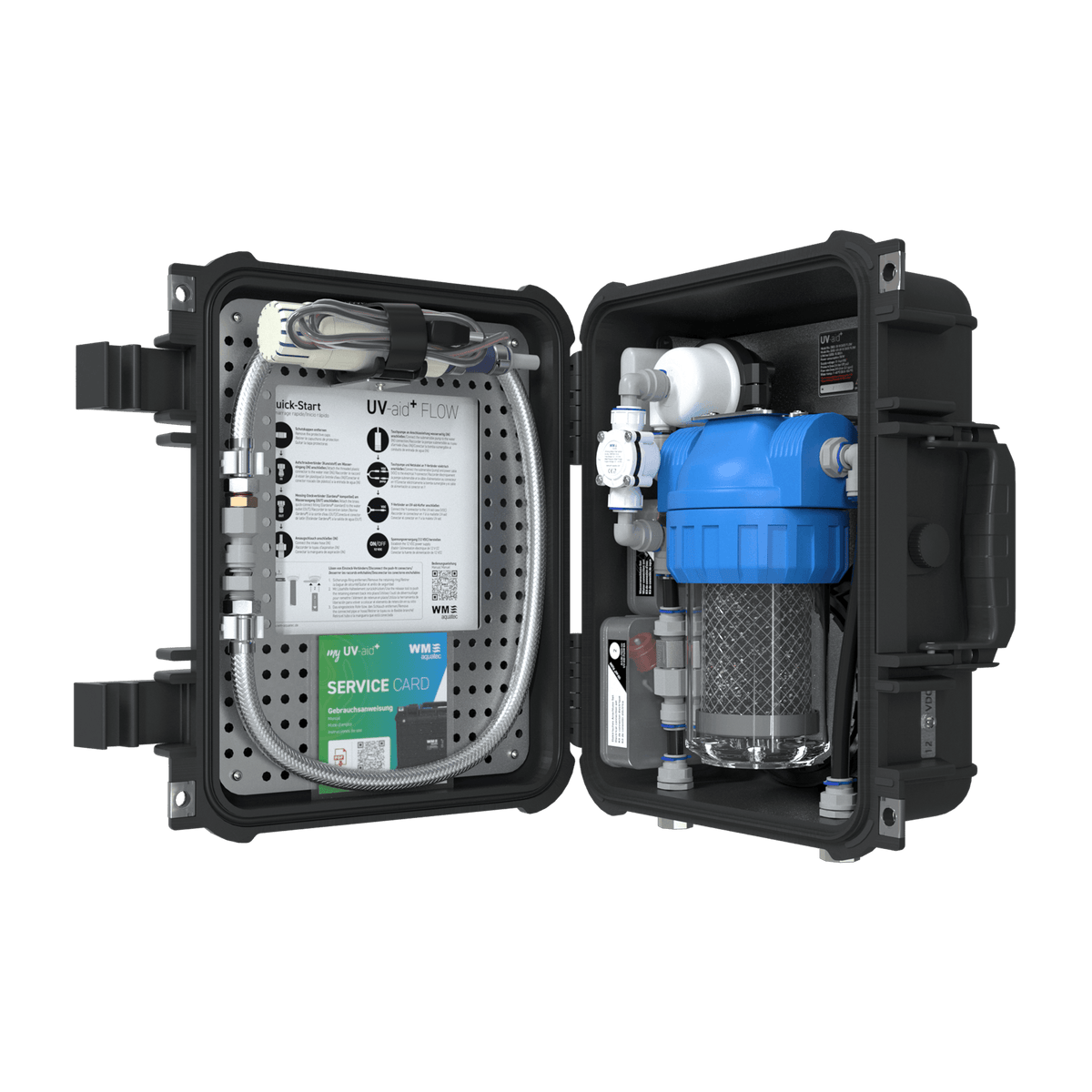 WM Aquatec UV-aid+ FLOW waterbehandelingskoffer met dompelpomp